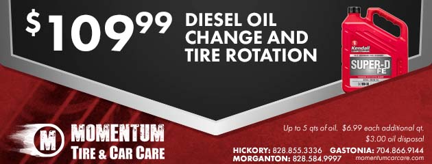 Diesel Oil Change and Tire Rotation Special